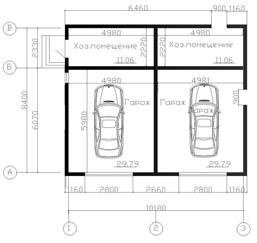 Планировка гаража 6х4 - варианты планировки