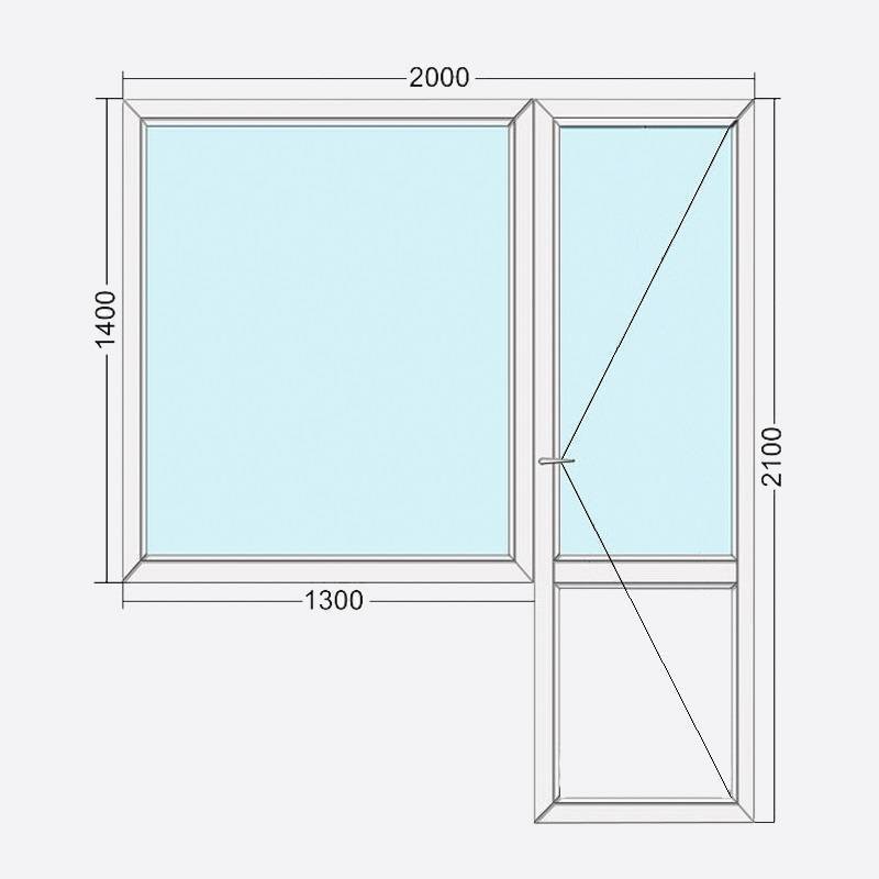 Размеры, материалы изготовления и виды балконных дверей с окном