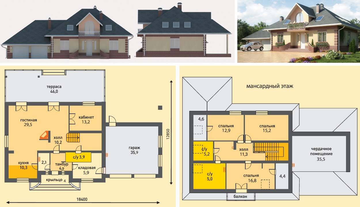 Проекты одноэтажных домов с гаражом и удобными планировками