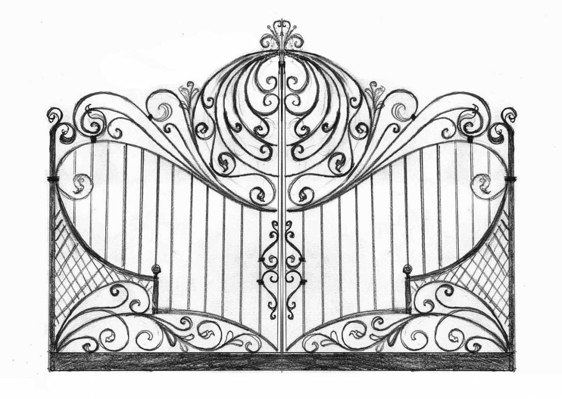 Кованые ворота своими руками: эскизы, как сделать металлические ворота и калитки в домашних условиях