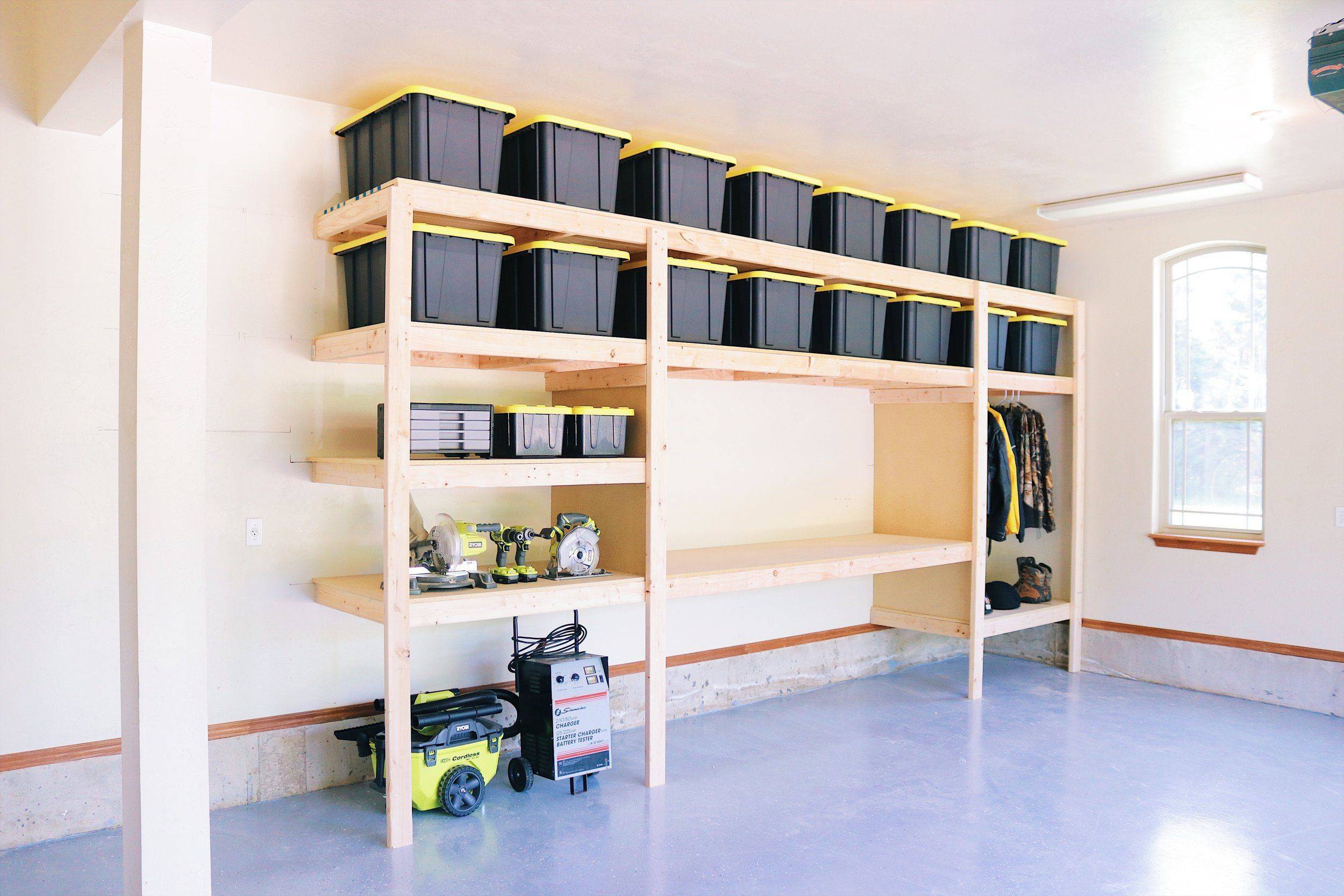 Пристенные стеллажи — два варианта конструкций для вашего гаража - 1погаражам