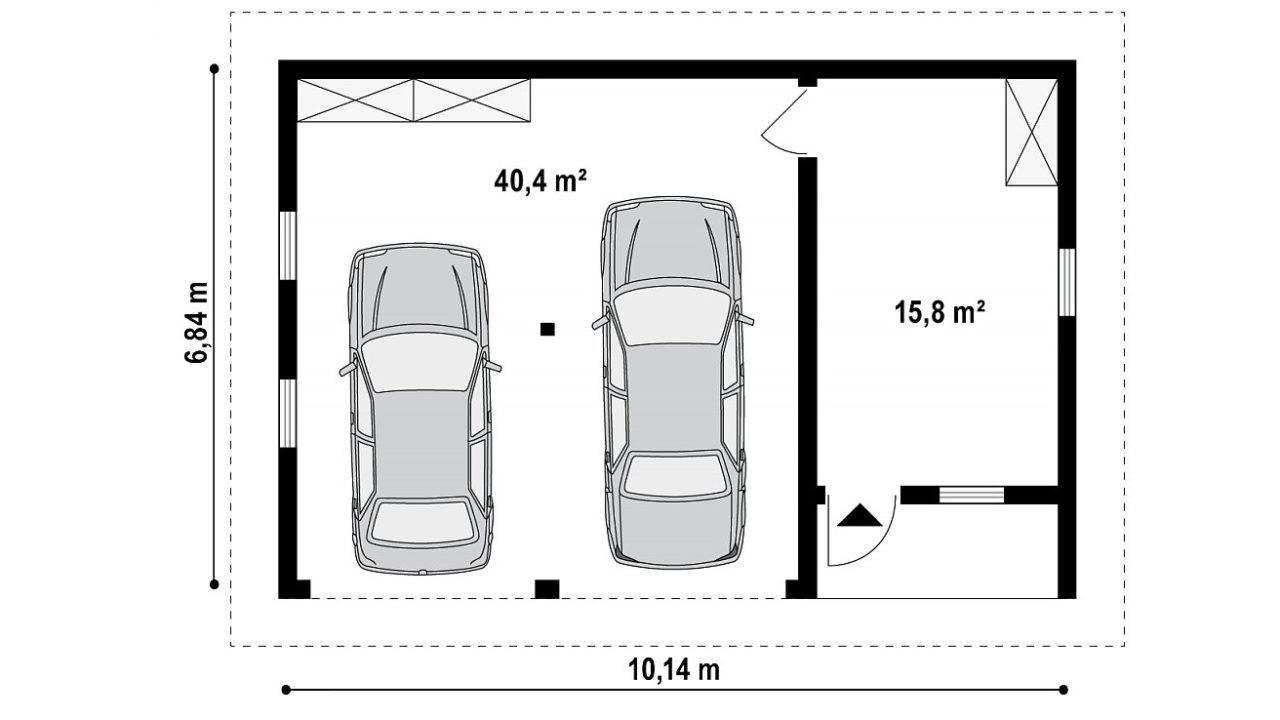 Какой оптимальный размер гаража на два легковых авто