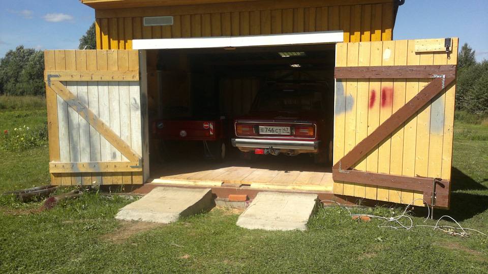 Каркасный гараж своими руками: поэтапное строительство гаража. фото
