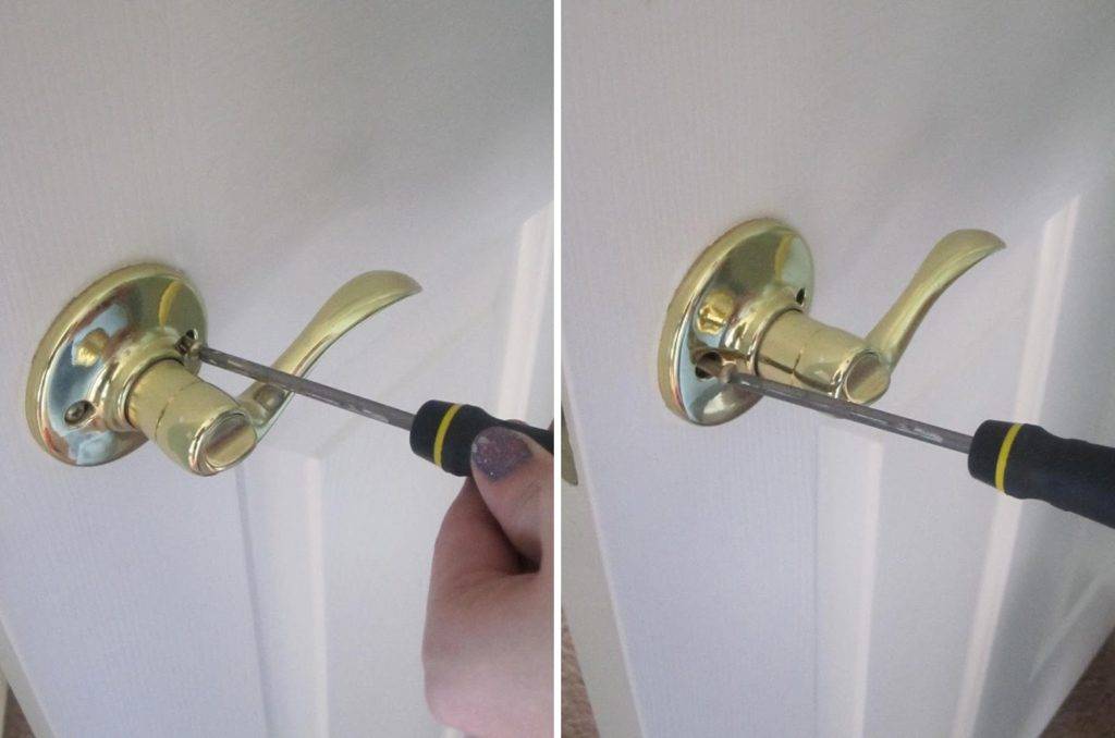 Как снять дверную ручку с межкомнатных или входных дверей