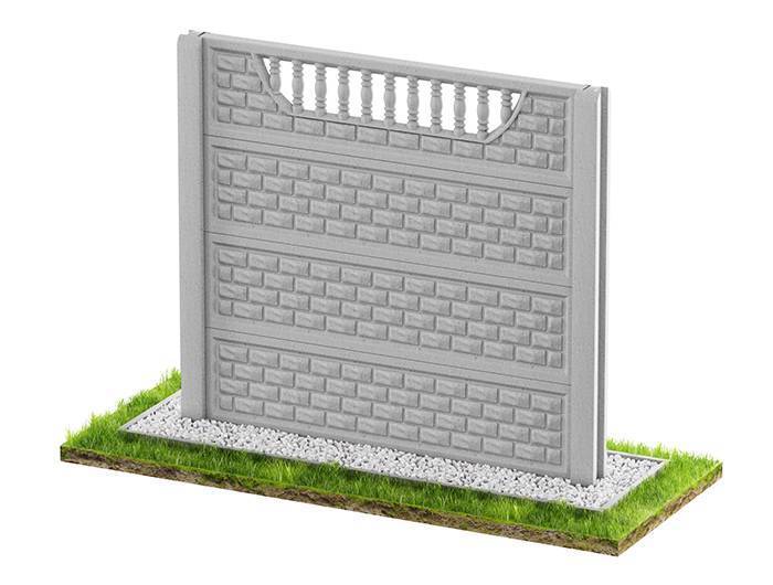 Секционные заборы из бетона – преимущества, недостатки и виды установки