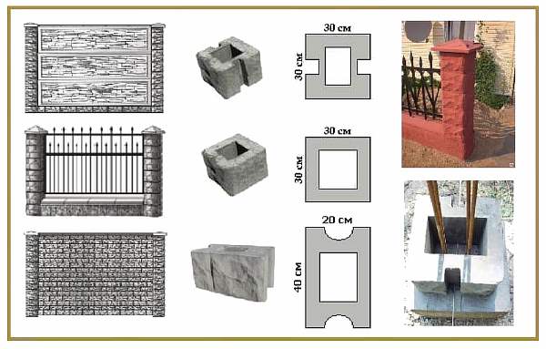 Как построить забор из декоративных блоков