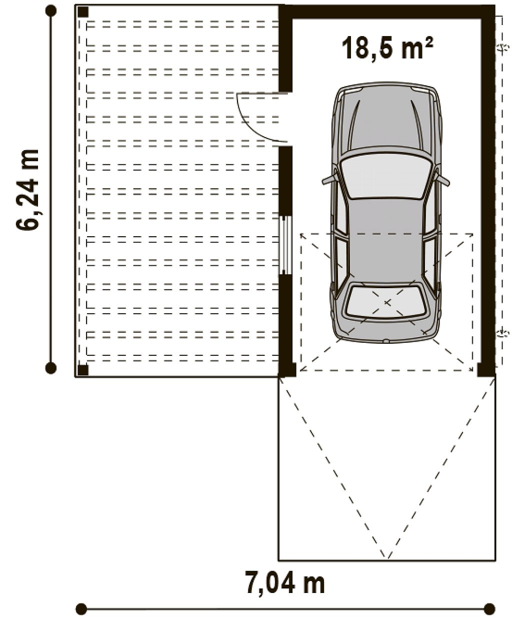 Оптимальные размеры гаража на 1 машину: расчет минимальной ширины на один автомобиль в частном доме