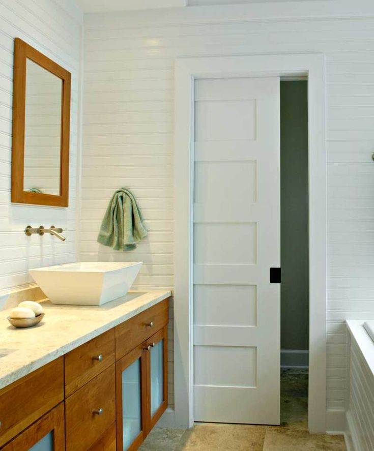 Раздвижные двери в ванную: виды конструкций