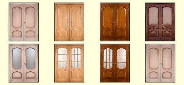 Виды дверей с двумя створками, их достоинства, недостатки, размеры и установка в межкомнатный проём