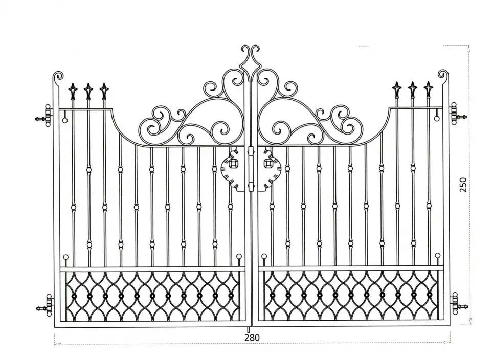 Ворота с калиткой: красивые, простые, чертежи для изготовления