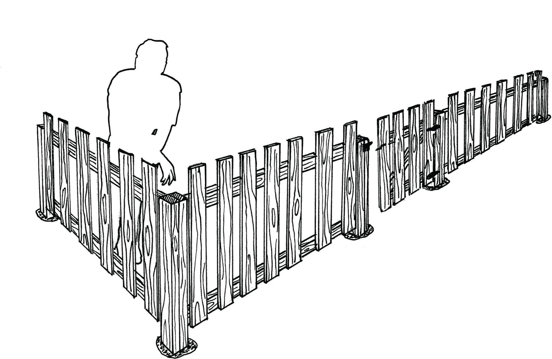 Забор из деревянного штакетника, досок или жалюзи в ландшафтом дизайне дачи