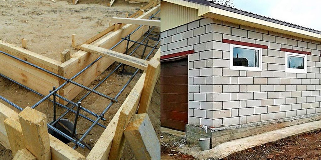 Фундамент для гаража из блоков фбс – плюсы и этапы строительства