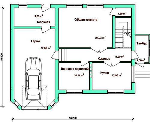 Варианты строительства гаража и бани под одной крышей