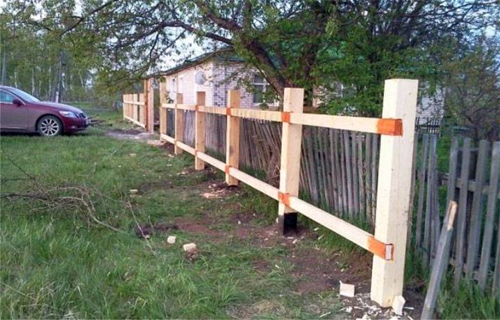 Деревянный забор из бруса своими руками - фото и видео инструкция