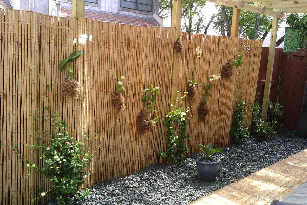 Забор из бамбука своими руками