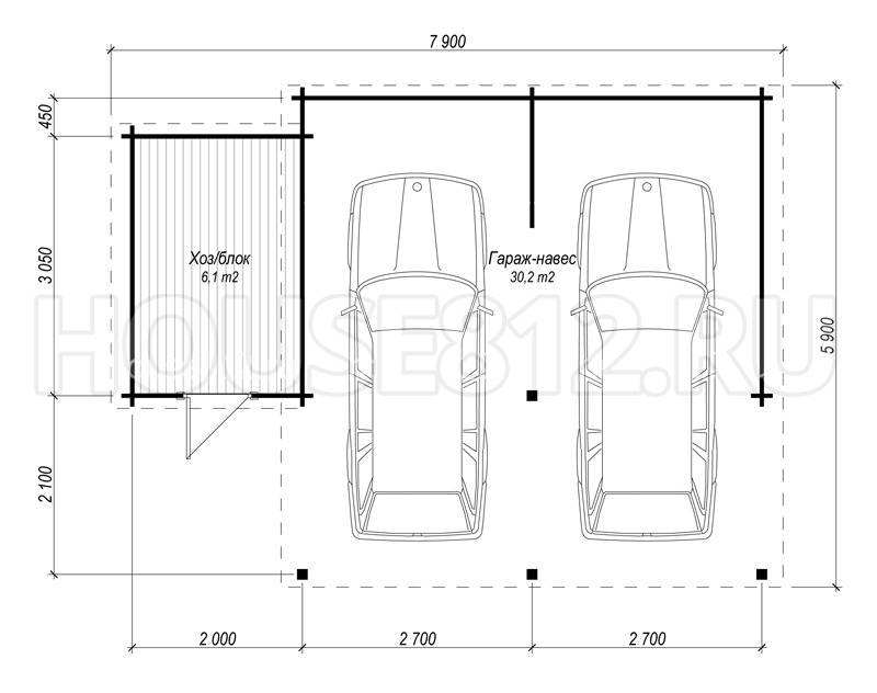Оптимальный размер гаража на 1 машину: высота гаража под легковой автомобиль