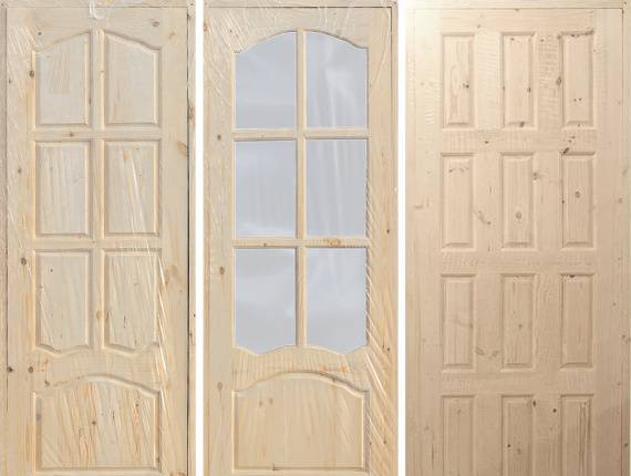 Характеристика филенчатых дверей из массива сосны
