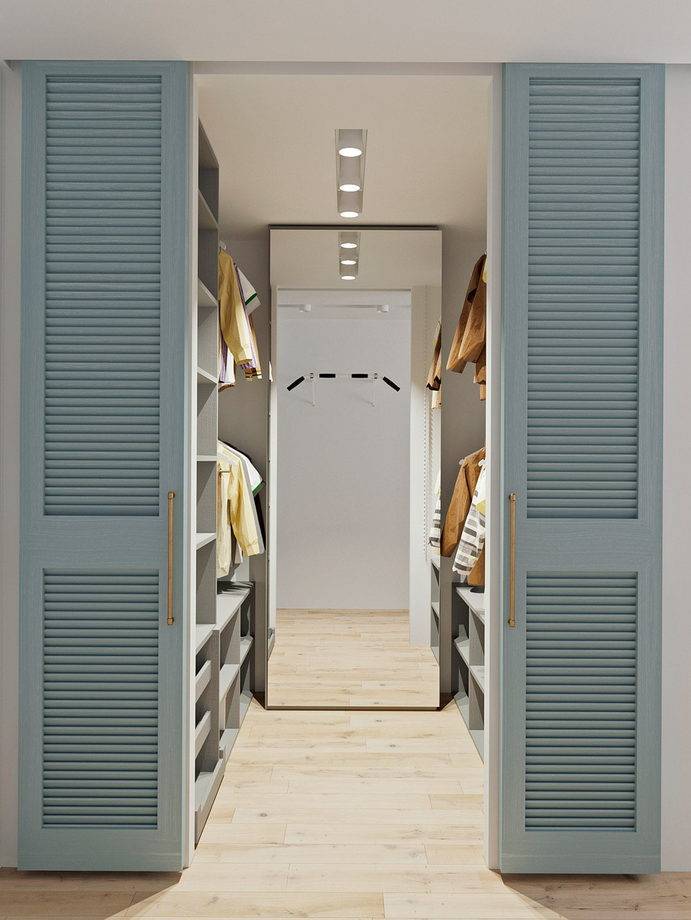 Раздвижные двери для гардеробной: виды, материалы, выбор