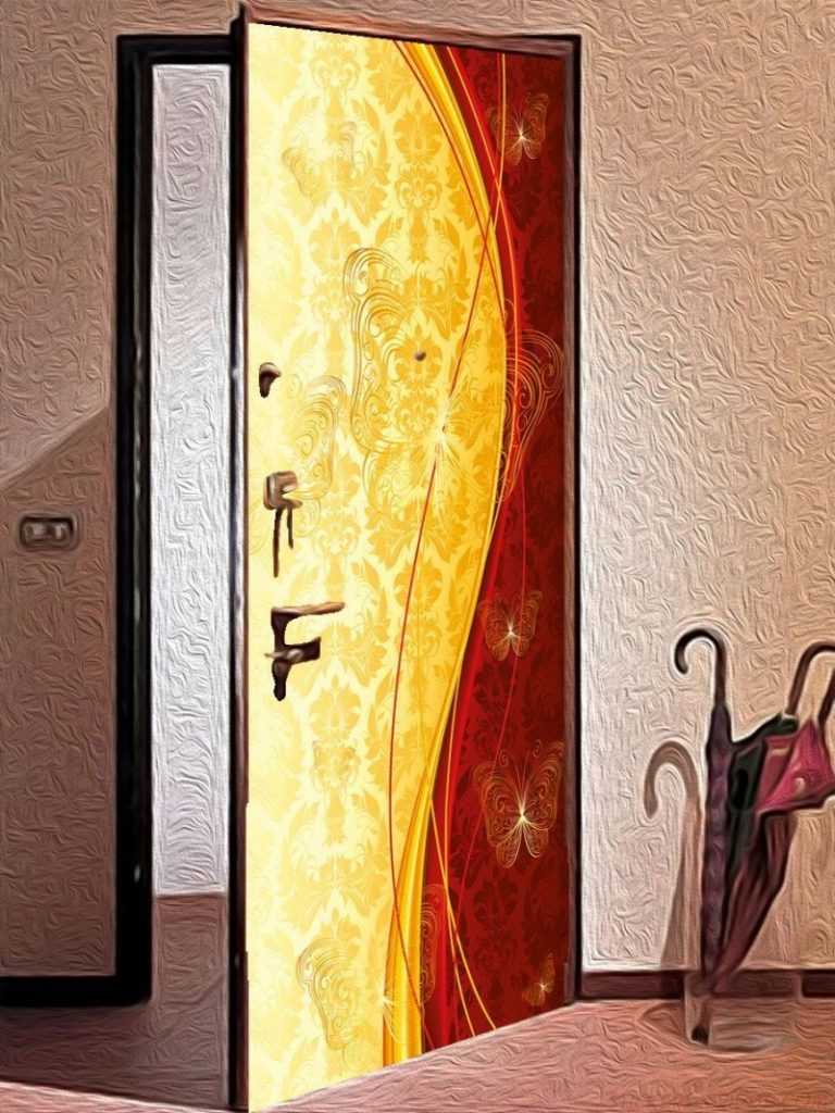 Необычные наклейки на двери: фото идеи
