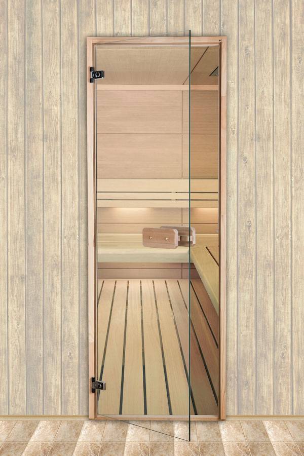 Стеклянные двери для сауны и бани: плюсы и минусы, фото, стандартные размеры, установка своими руками