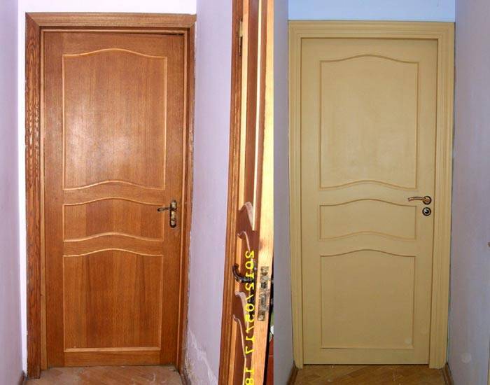 Как покрасить межкомнатные двери – деревянные, из дсп, покрытые лаком или пленкой – своими руками?