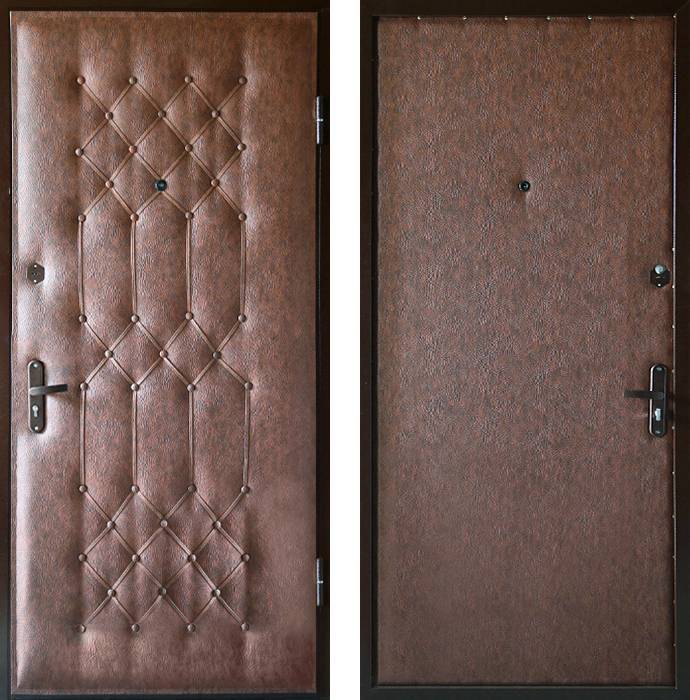 Обшивка деревянных и металлических дверей: обивка дерматином, вагонкой