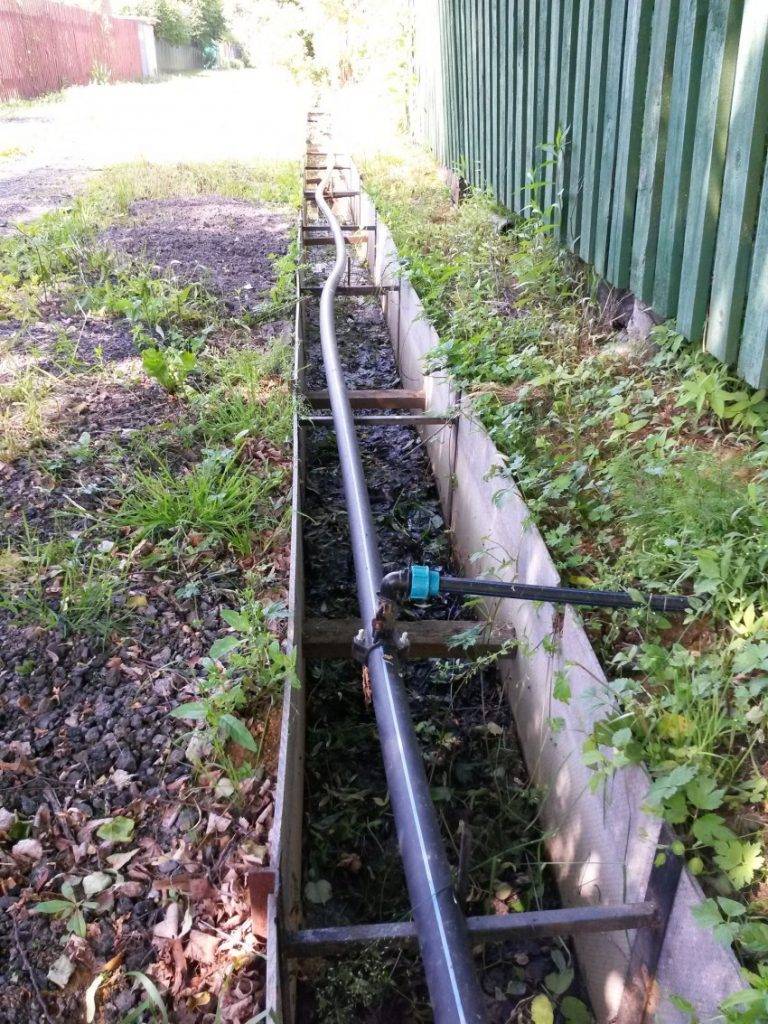 Устройство дренажной канавы