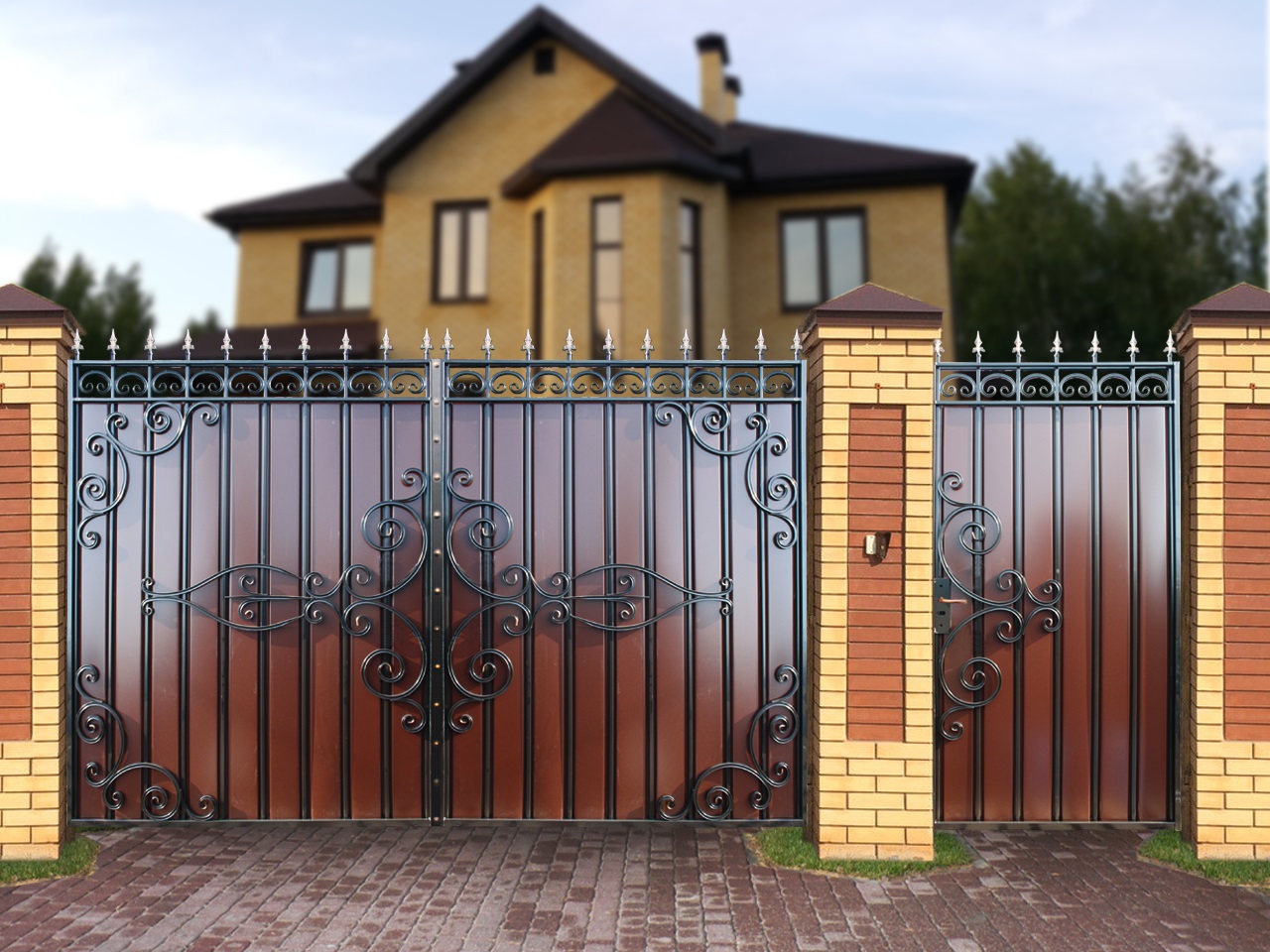 Виды современных, простых и красивых ворот для частного дома