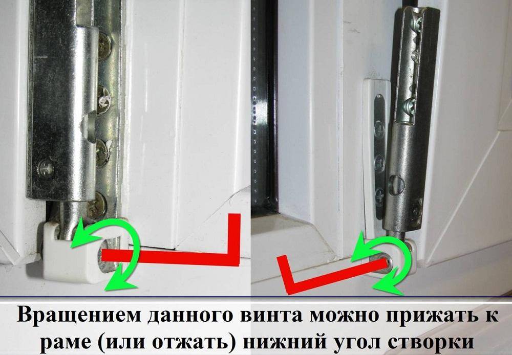 Как отрегулировать пластиковую балконную дверь, если она просела?