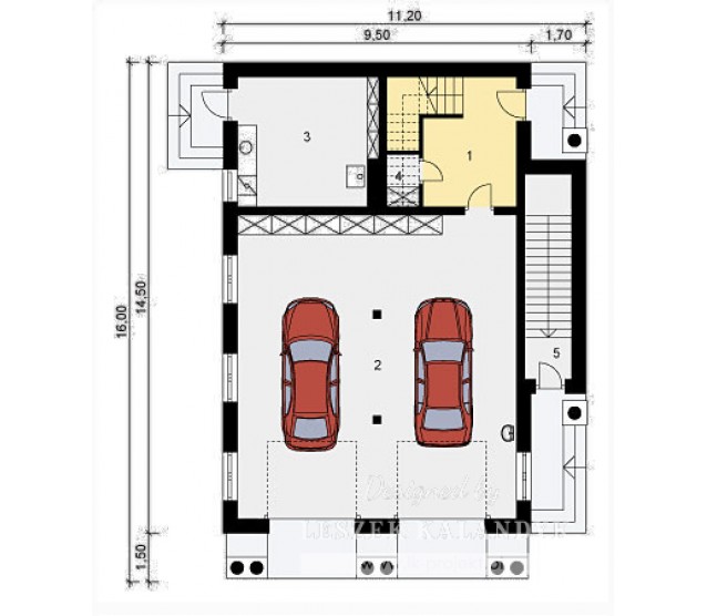 Проект гаража на две машины с мансардой