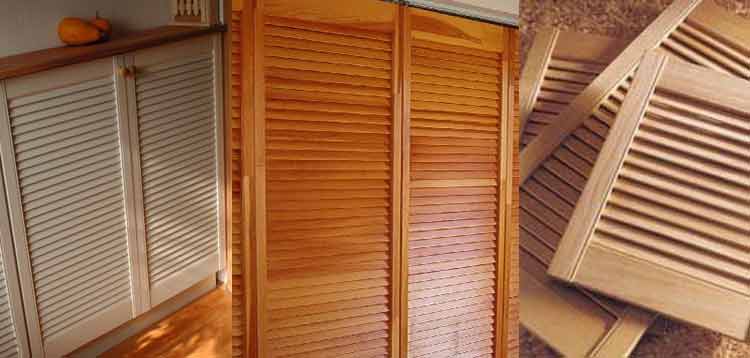 Жалюзийные деревянные двери: устройство и монтаж конструкций