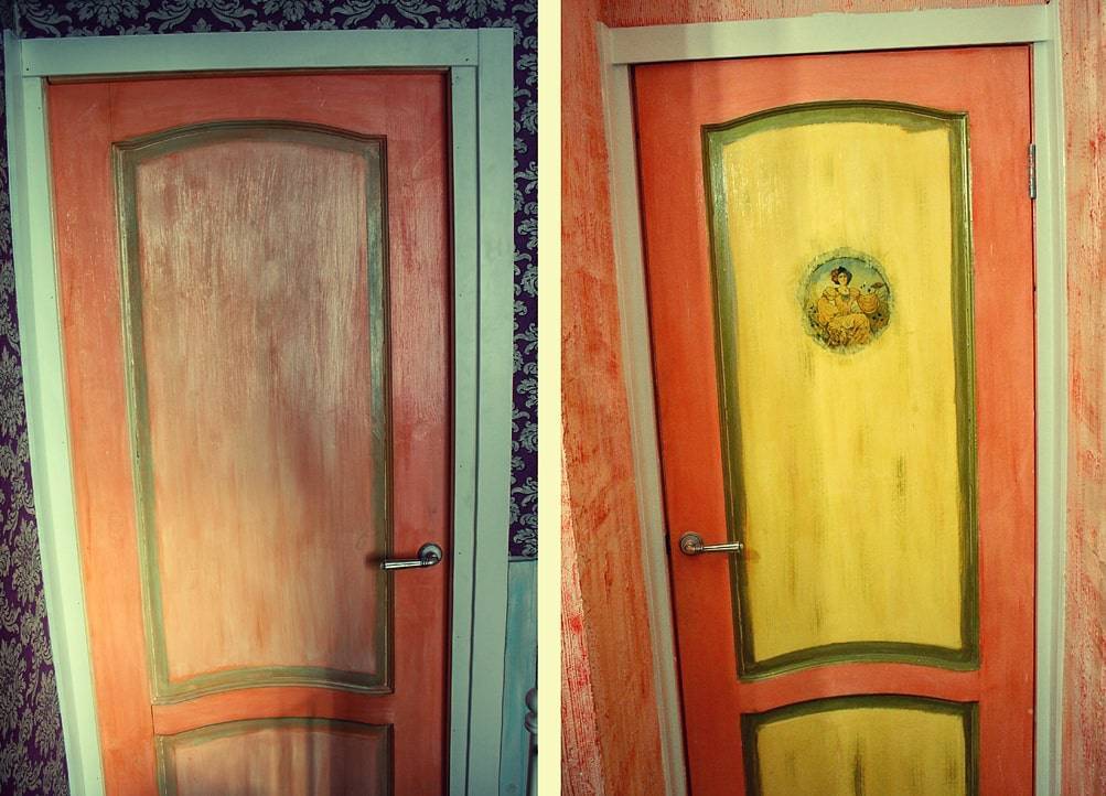 Ремонт и реставрация дверей из шпона