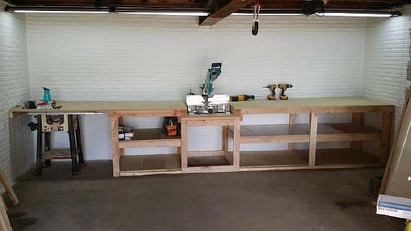 Деревянный стол в гараж своими руками