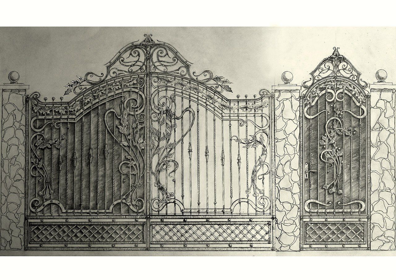 Безопасность, эстетика и уникальность: кованые ворота своими руками