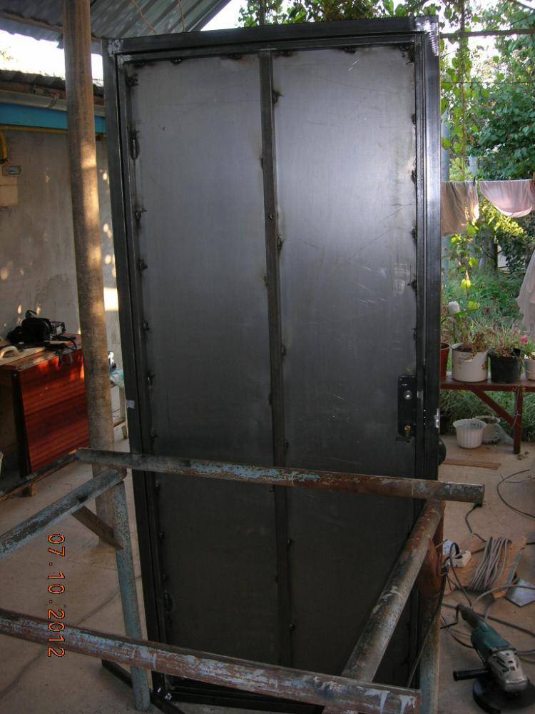 Чертеж металлической двери с размерами, изготовление коробки и полотна своими руками
