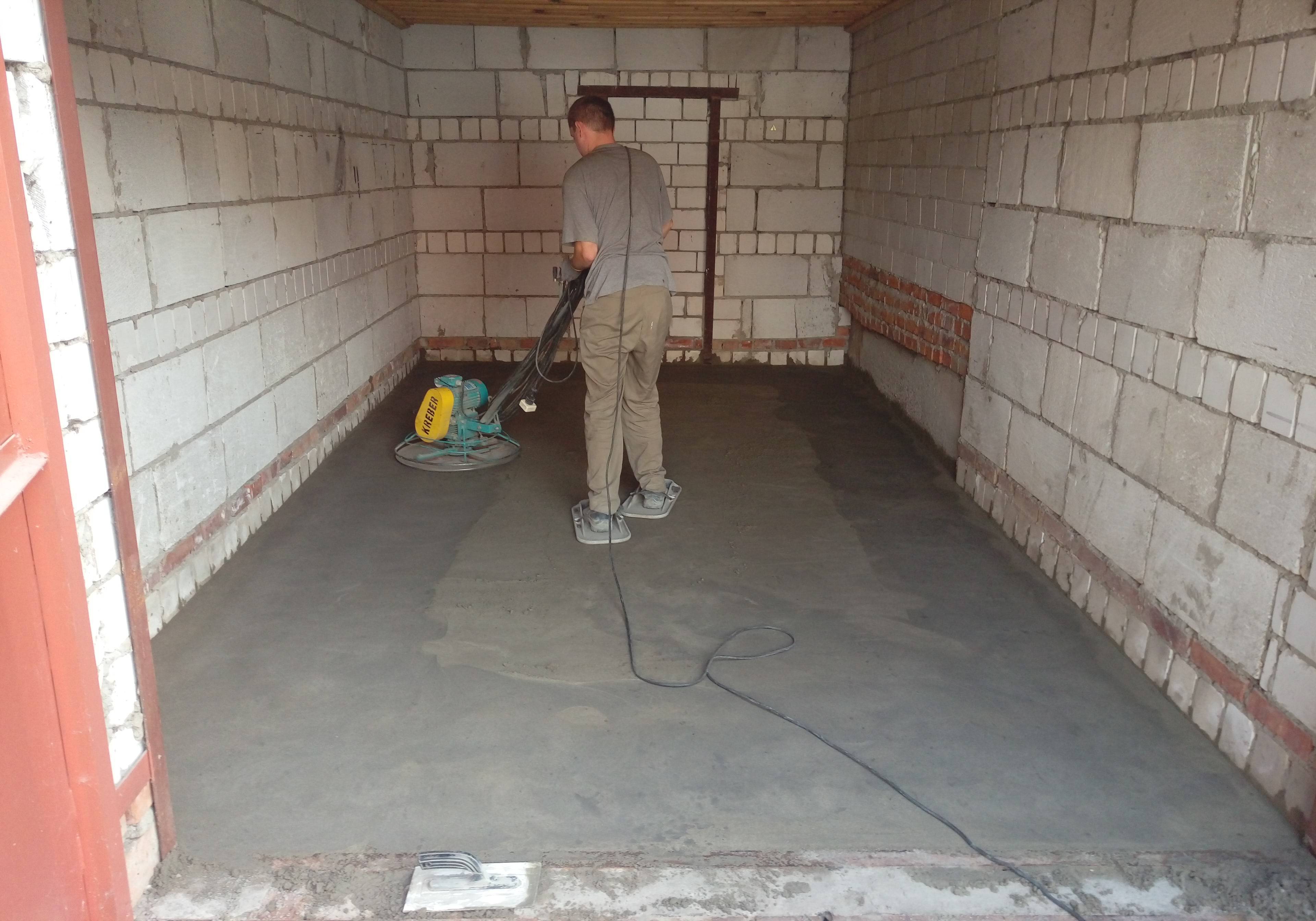Реальный способ, как выровнять бетонный пол в гараже