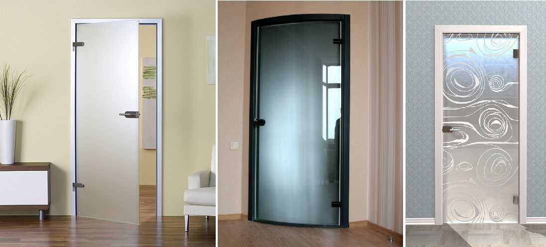 Стеклянные межкомнатные двери: раздвижные, распашные, матовые (50+ фото)