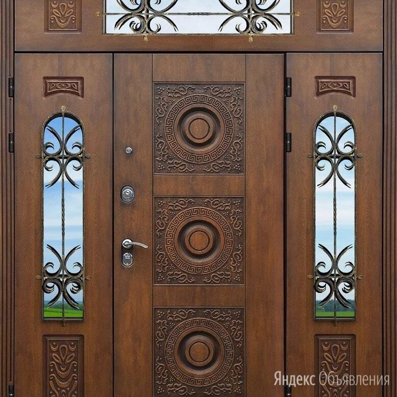Входные металлические двухстворчатые двери