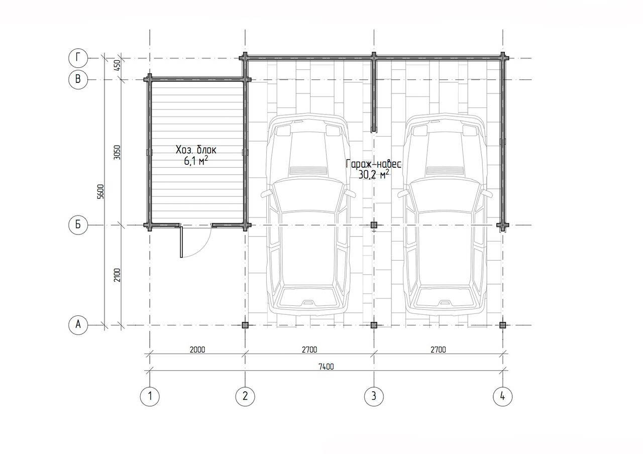 Каркасный гараж 6 н.  проект гаража 6 на 6 метров | дома на века