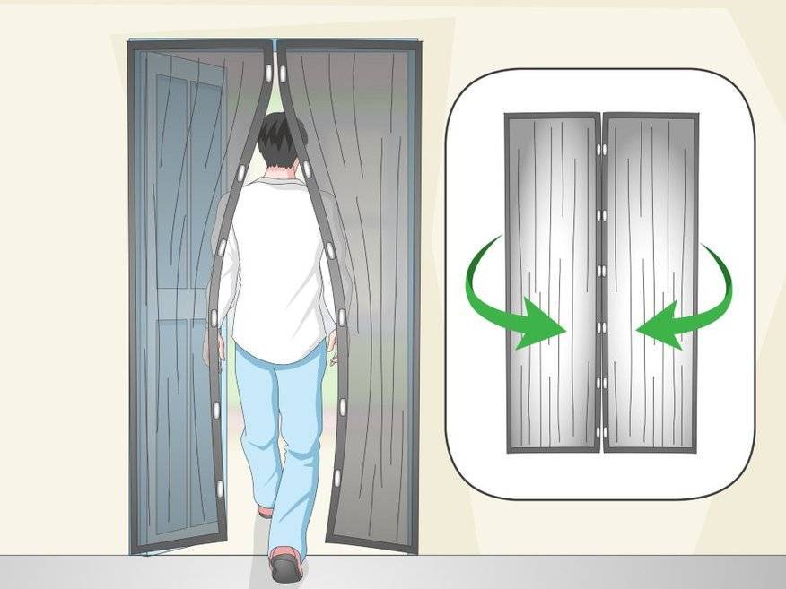 Как установить москитную сетку на дверь