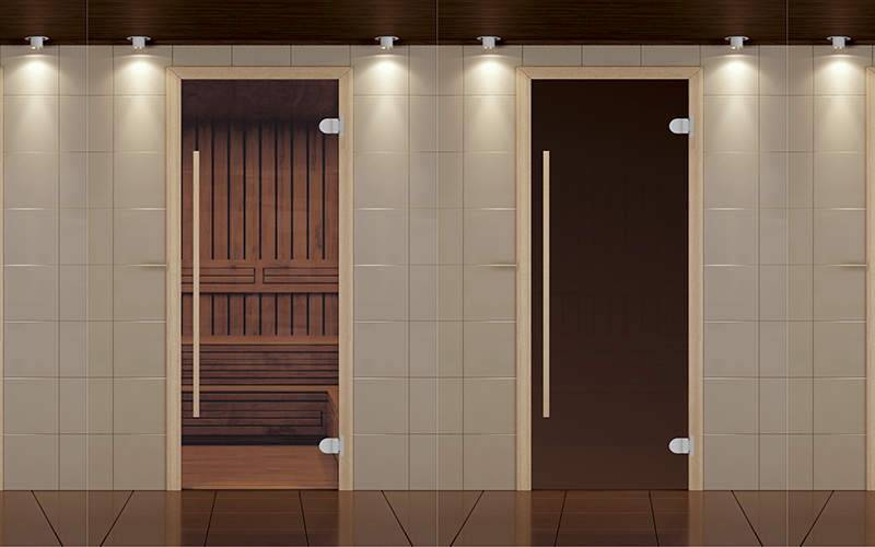 Стеклянные двери для сауны и бани — основные размеры, виды и советы по выбору