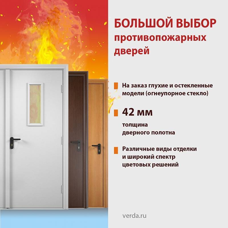 Двери противопожарные (пожарные двери): типы, размеры, нормы