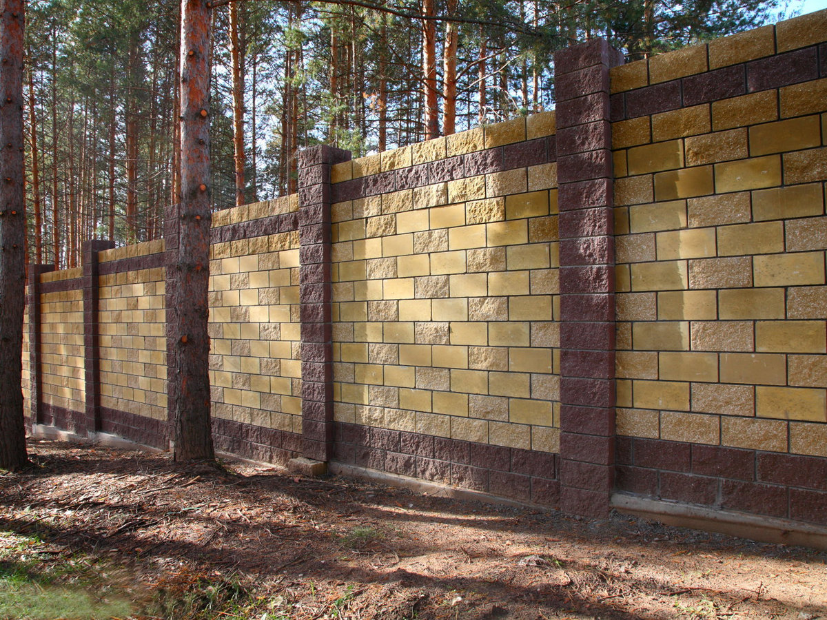 Декоративный забор из блоков своими руками для дачи постройка