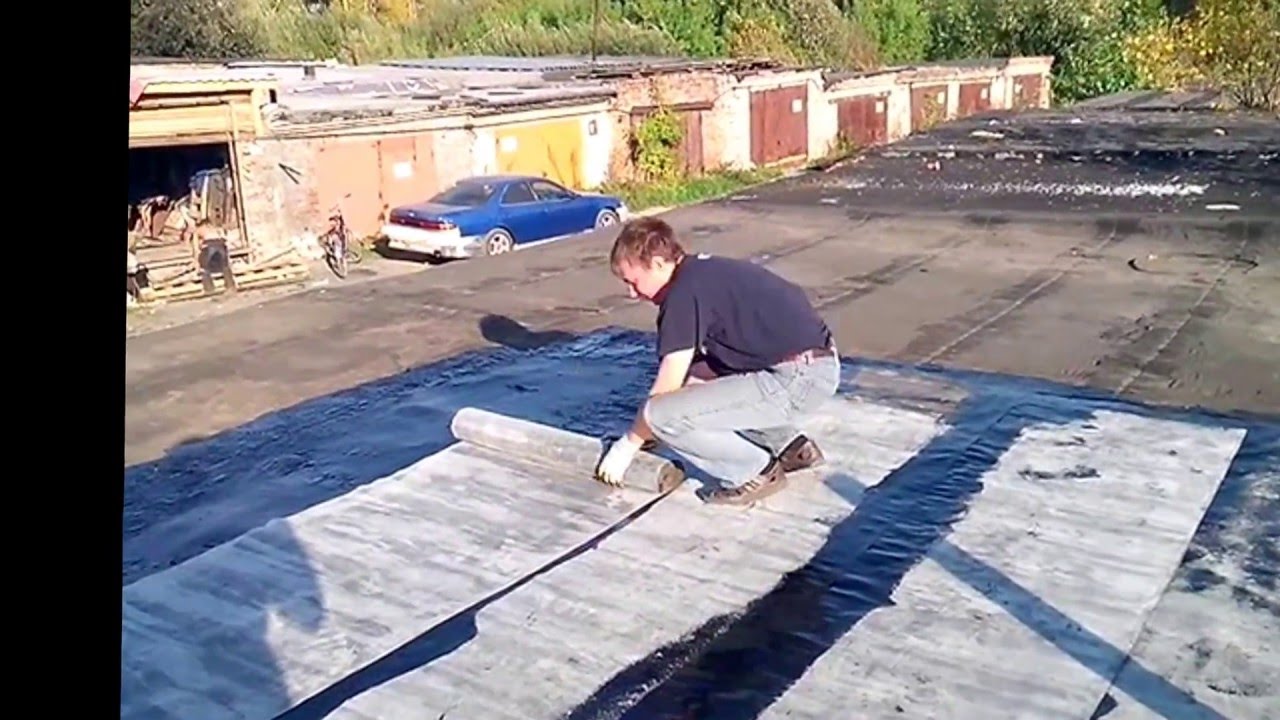 Как рубероидом покрыть крышу гаража