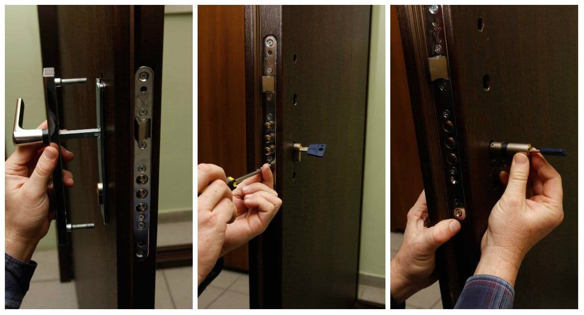 Замена дверного замка металлической двери - поменять в квартире