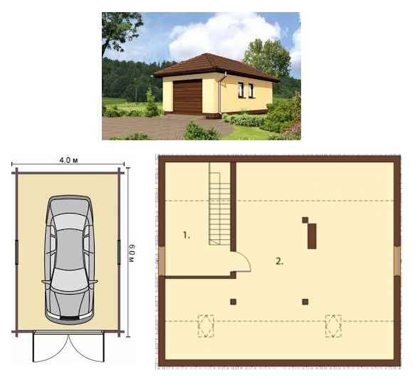 Планировка дома с гаражом: особенности встроенного и пристроенного гаража - 16 фото