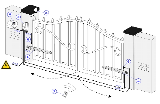 Схема подключения видеодомофона, вызывной панели и электромеханического замка.