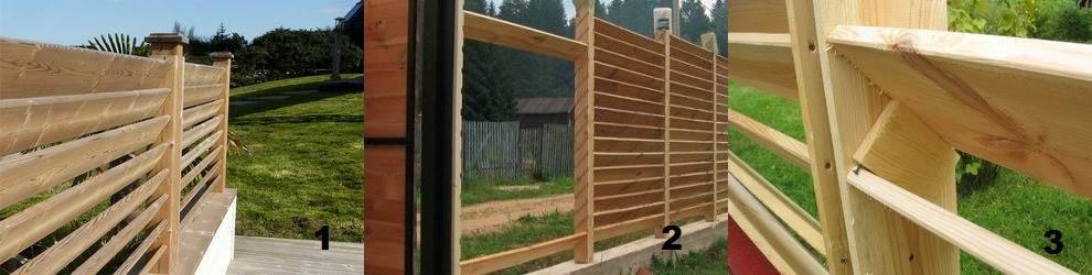 Забор деревянный жалюзи