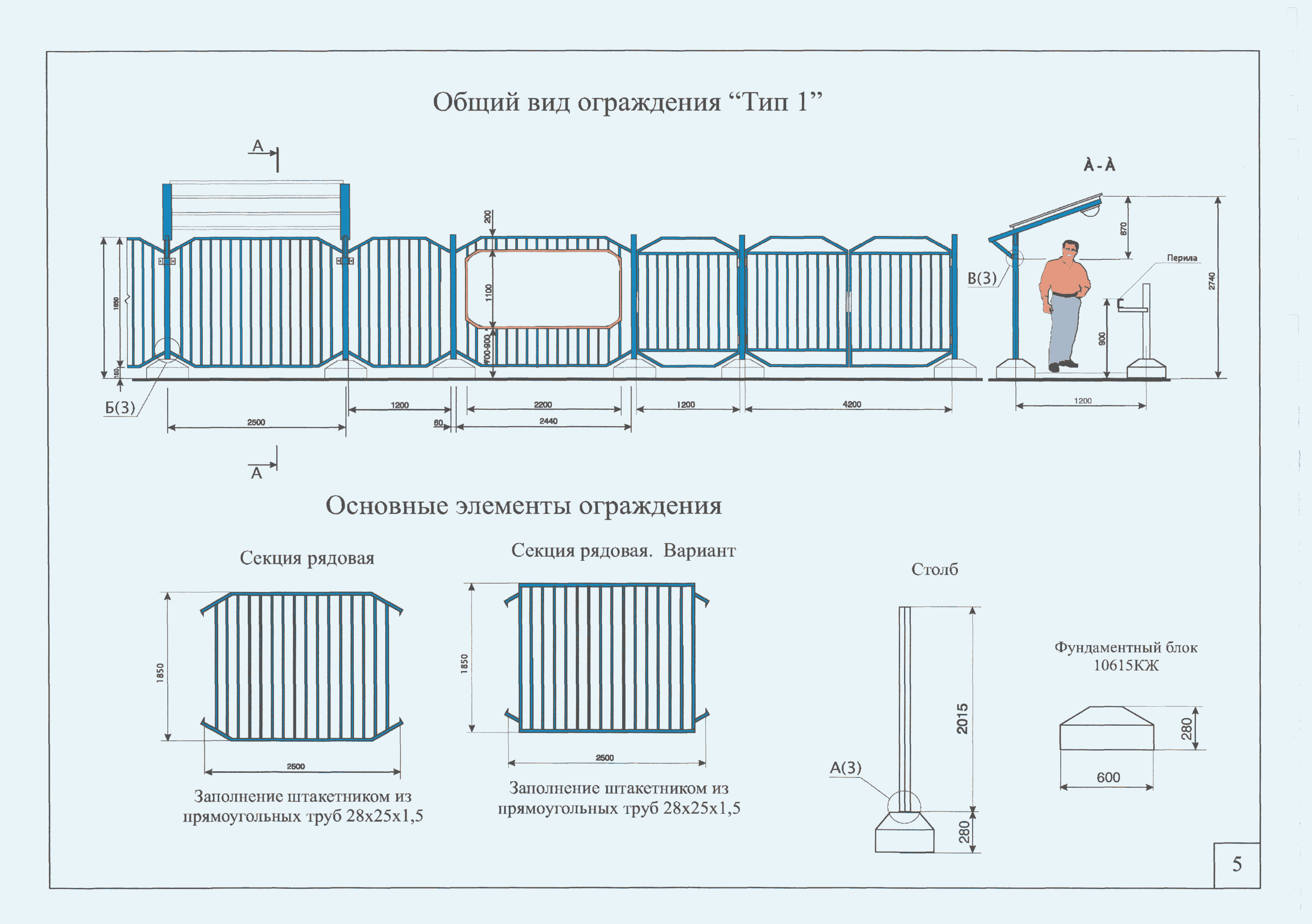 Временное ограждение для строительной площадки