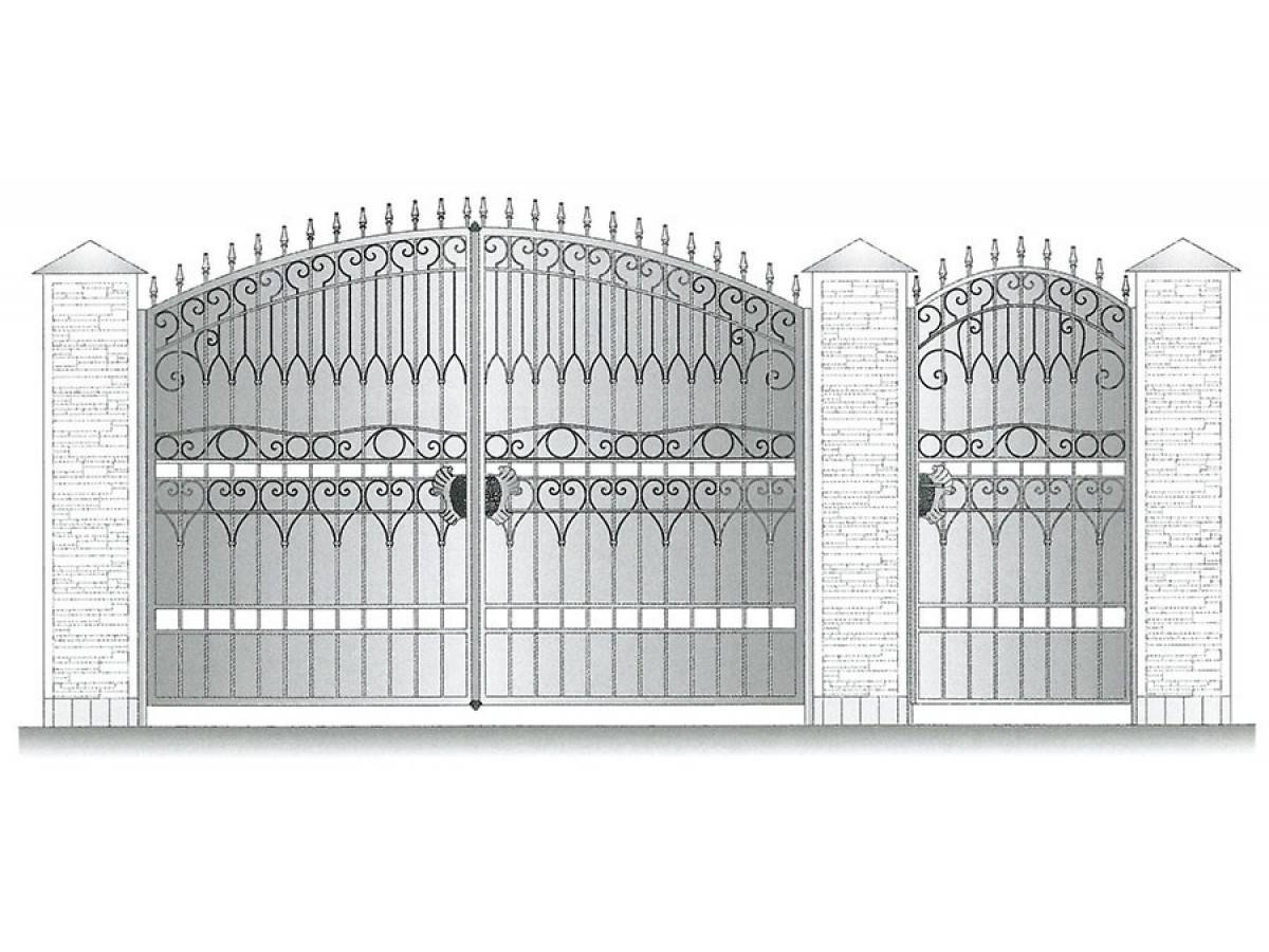 Раздвижные и распашные кованые ворота для котеджа и загородного дома.